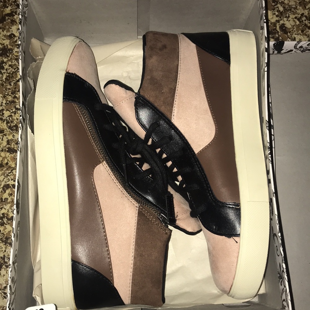Brash Cleo Cleo Colorblock Bloquecolocntrst Cou Real Leather & Suede High Tops